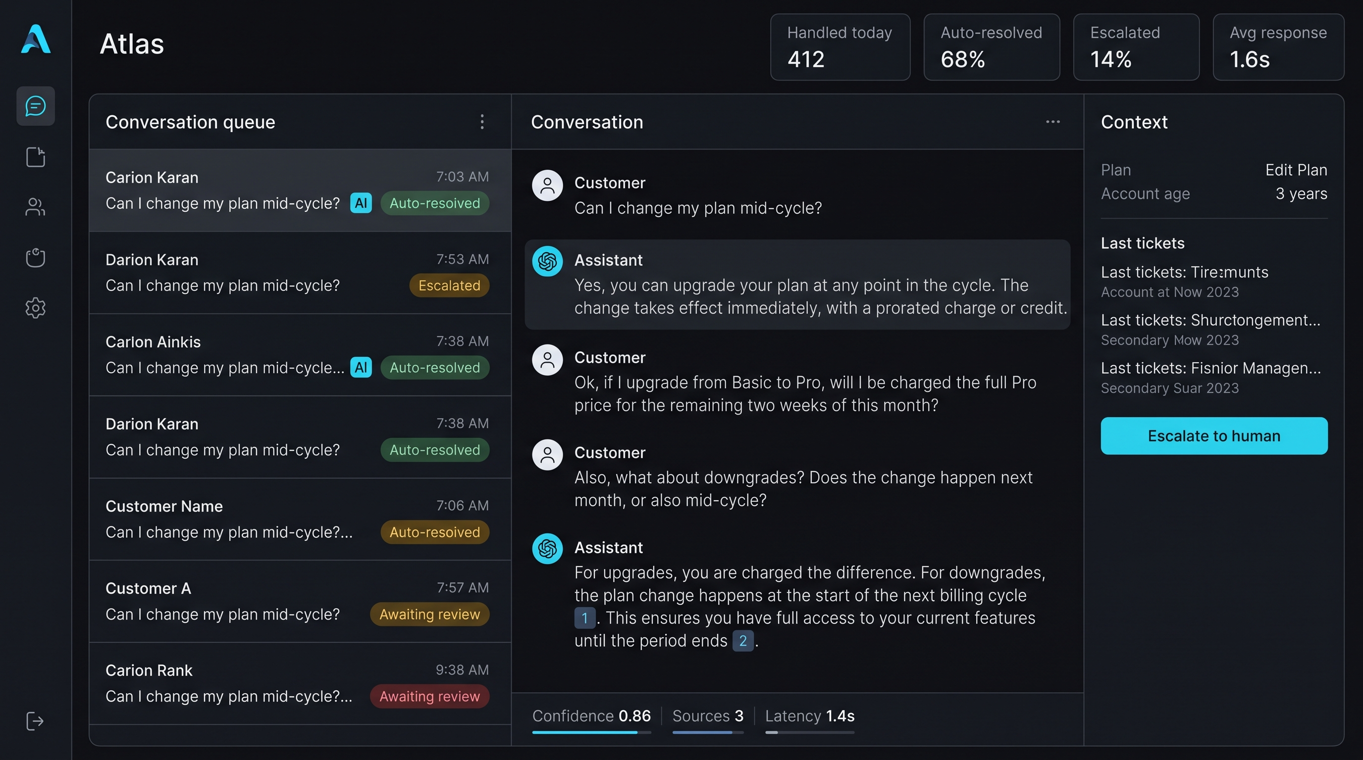 Atlas interface