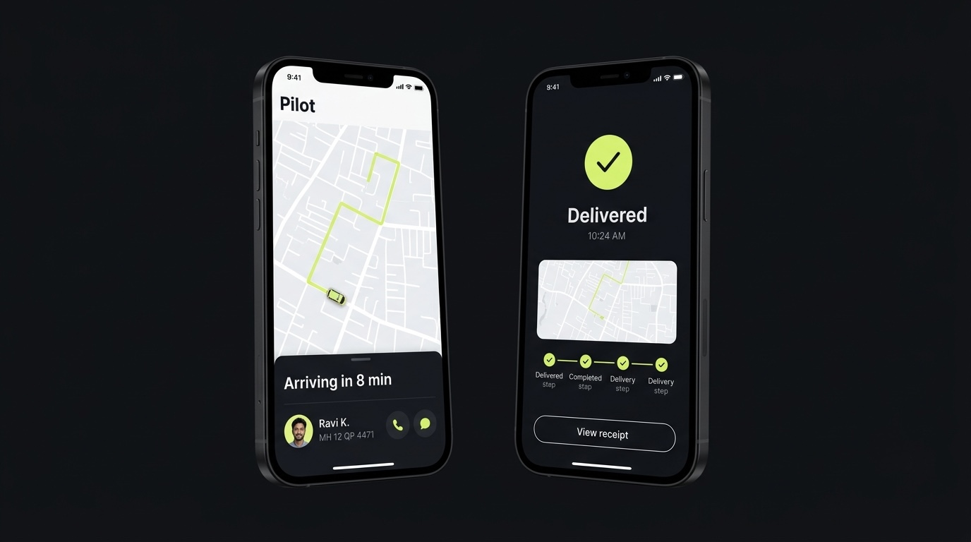 Pilot — Customer-facing live tracking link.